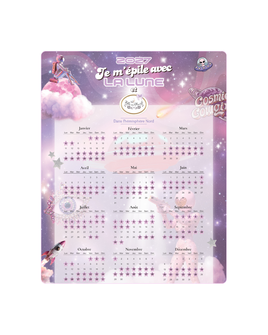 Affiche Calendrier de la Lune